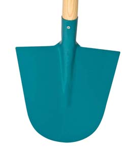 BADILE “MUSO DI BUE” IN ACCIAIO STAMPATO CON PUNTA TEMPRATA S/MANICO