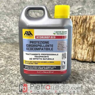 Trattamento idrorepellente anti-efflourescenza e muschi per pietra “FILA HYDROREP ECO” 1 litro, base acqua